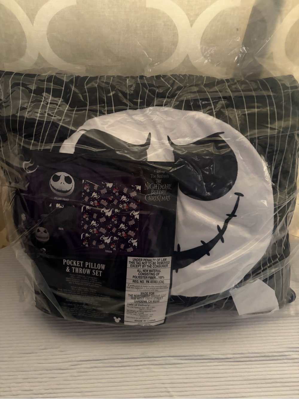 Nightmare Before Christmas Pocket Pillow and Throw